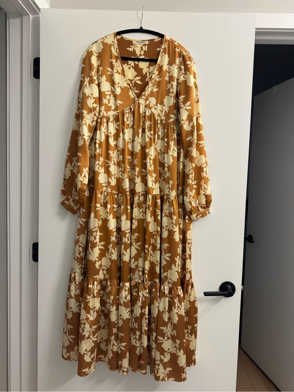 Glamorous Mustard and Cream Floral Tiered Maxi Dress